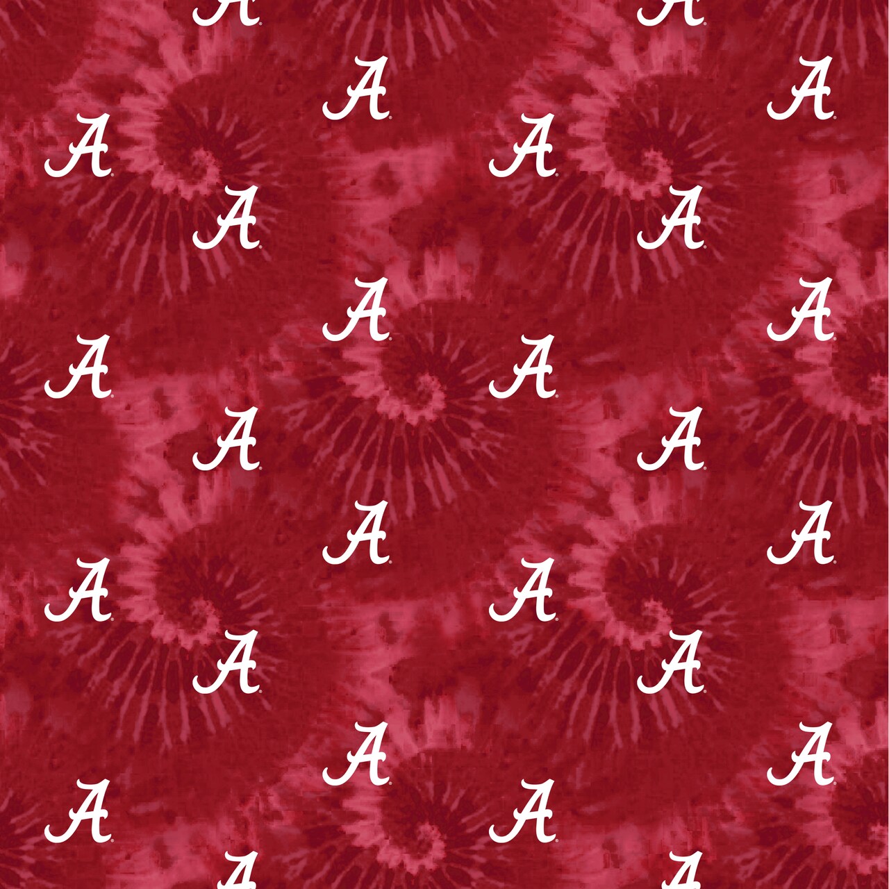 Sykel Enterprises-University of Alabama Cotton Fabric-Alabama Crimson Tide Tie Dye Cotton Quilting Fabric